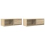 Muebles de TV 2 uds Roble Sonoma 80x31x25,5cm Madera ingeniería en Muebles TV | Comprar online en Foru.es