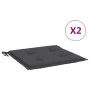 Cojines silla de jardín 2 uds tela Oxford antracita 50x50x3 cm de vidaXL, Cojines para sillas y sofás - Ref: Foro24-47602, Pr...