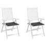 Cojines silla de jardín 2 uds tela Oxford antracita 50x50x3 cm de vidaXL, Cojines para sillas y sofás - Ref: Foro24-47602, Pr...