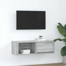 Mueble de TV madera de ingeniería gris Sonoma 80x31x25,5 cm en Muebles TV | Comprar online en Foru.es