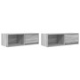 Muebles de TV 2 uds madera ingeniería gris Sonoma 80x31x25,5 cm en Muebles TV | Comprar online en Foru.es