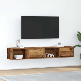 Muebles de TV 2 uds 80x31x25,5 cm Madera ingeniería envejecida en Muebles TV | Comprar online en Foru.es