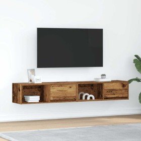 Muebles de TV 2 uds 80x31x25,5 cm Madera ingeniería envejecida en Muebles TV | Comprar online en Foru.es