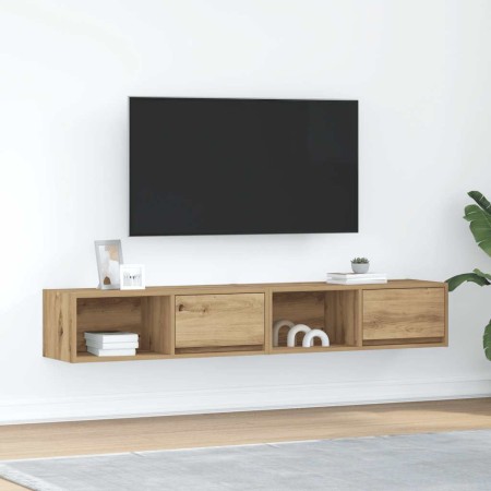 Muebles para TV 2 uds madera roble artisan 80x31x25,5 cm en Muebles TV | Comprar online en Foru.es