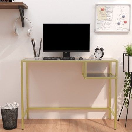 Escritorio para ordenador vidrio negro mármol 100x36x74 cm de vidaXL, Escritorios - Ref: Foro24-331627, Precio: 85,38 €, Desc...