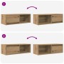 Muebles para TV 2 uds madera roble artisan 80x31x25,5 cm en Muebles TV | Comprar online en Foru.es