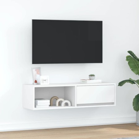 Mueble de TV blanco 100x31x25,5 cm madera de ingeniería en Muebles TV | Comprar online en Foru.es