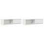 Muebles de TV 2 uds Blanco 100x31x25,5 cm Madera de ingeniería en Muebles TV | Comprar online en Foru.es