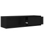 Mueble de TV de madera de roble negro 100x31x25,5 cm en Muebles TV | Comprar online en Foru.es