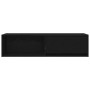 Mueble de TV de madera de roble negro 100x31x25,5 cm en Muebles TV | Comprar online en Foru.es
