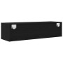 Mueble de TV de madera de roble negro 100x31x25,5 cm en Muebles TV | Comprar online en Foru.es