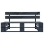 Banco de palés para jardín madera negro de vidaXL, Bancos de jardín - Ref: Foro24-45762, Precio: 71,28 €, Descuento: %