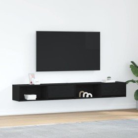 Muebles de TV 2 uds Roble Negro 100x31x25,5cm Madera ingeniería en Muebles TV | Comprar online en Foru.es