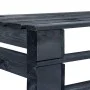 Banco de palés para jardín madera negro de vidaXL, Bancos de jardín - Ref: Foro24-45762, Precio: 71,28 €, Descuento: %