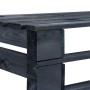 Banco de palés para jardín madera negro de vidaXL, Bancos de jardín - Ref: Foro24-45762, Precio: 80,59 €, Descuento: %