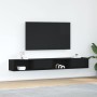 Muebles de TV 2 uds Roble Negro 100x31x25,5cm Madera ingeniería en Muebles TV | Comprar online en Foru.es