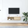 Mueble de TV de roble Sonoma 100x31x25,5cm Madera de ingeniería en Muebles TV | Comprar online en Foru.es