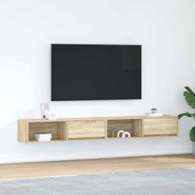 Muebles de TV 2uds Roble Sonoma 100x31x25,5cm Madera ingeniería en Muebles TV | Comprar online en Foru.es