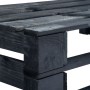 Banco esquinero de palés para jardín madera negro de vidaXL, Bancos de jardín - Ref: Foro24-45763, Precio: 84,23 €, Descuento: %