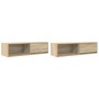Muebles de TV 2uds Roble Sonoma 100x31x25,5cm Madera ingeniería en Muebles TV | Comprar online en Foru.es