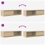 Muebles de TV 2uds Roble Sonoma 100x31x25,5cm Madera ingeniería en Muebles TV | Comprar online en Foru.es