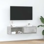 Mueble de TV madera contrachapada gris hormigón 100x31x25,5 cm en Muebles TV | Comprar online en Foru.es
