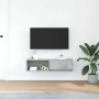 Mueble de TV madera contrachapada gris hormigón 100x31x25,5 cm en Muebles TV | Comprar online en Foru.es