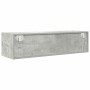 Mueble de TV madera contrachapada gris hormigón 100x31x25,5 cm en Muebles TV | Comprar online en Foru.es