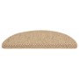 Alfombrilla autoadhesiva escalera sisal 15 uds arena 56x17x3 cm de vidaXL, Alfombrillas para escalones - Ref: Foro24-326867, ...