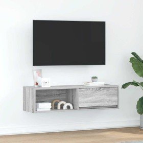 Mueble de TV Sonoma gris 100x31x25,5 cm madera de ingeniería en Muebles TV | Comprar online en Foru.es