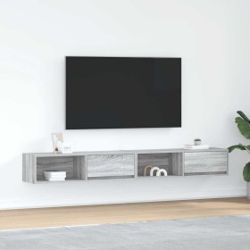 Muebles de TV 2 uds madera ingeniería gris Sonoma 100x31x25,5cm en Muebles TV | Comprar online en Foru.es