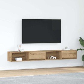 Muebles para TV 2 uds madera roble artisan 100x31x25,5 cm en Muebles TV | Comprar online en Foru.es