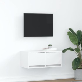 Mueble de TV de madera de ingeniería blanco 60x31x25,5 cm en Muebles TV | Comprar online en Foru.es