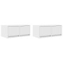 Muebles de TV 2 uds Blanco 60x31x25,5 cm Madera de ingeniería en Muebles TV | Comprar online en Foru.es