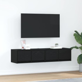 Muebles de TV 2 uds Roble Negro 60x31x25,5 cm Madera ingeniería en Muebles TV | Comprar online en Foru.es