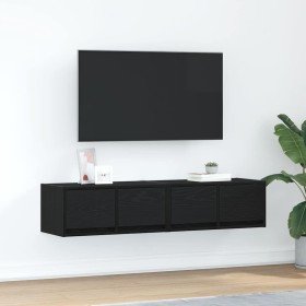 Muebles de TV 2 uds Roble Negro 60x31x25,5 cm Madera ingeniería en Muebles TV | Comprar online en Foru.es