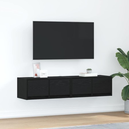 Muebles de TV 2 uds Roble Negro 60x31x25,5 cm Madera ingeniería en Muebles TV | Comprar online en Foru.es