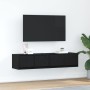 Muebles de TV 2 uds Roble Negro 60x31x25,5 cm Madera ingeniería en Muebles TV | Comprar online en Foru.es