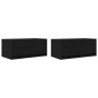 Muebles de TV 2 uds Roble Negro 60x31x25,5 cm Madera ingeniería en Muebles TV | Comprar online en Foru.es