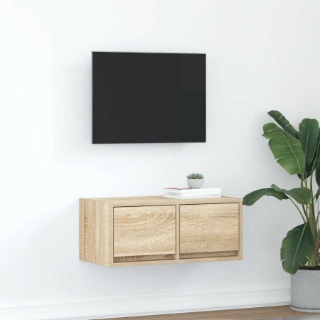 Mueble para TV madera contrachapada roble ahumado 60x31x25,5 cm en Muebles TV | Comprar online en Foru.es