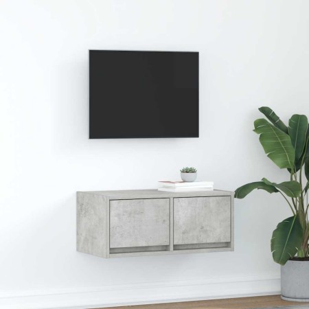 Mueble de TV madera de ingeniería gris hormigón 60x31x25,5 cm en Muebles TV | Comprar online en Foru.es