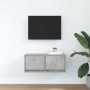 Mueble de TV madera de ingeniería gris hormigón 60x31x25,5 cm en Muebles TV | Comprar online en Foru.es