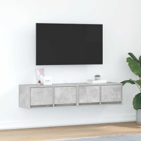 Muebles de TV 2uds madera ingeniería gris hormigón 60x31x25,5cm en Muebles TV | Comprar online en Foru.es