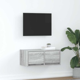 Mueble de TV madera contrachapada gris Sonoma 60x31x25,5 cm en Muebles TV | Comprar online en Foru.es