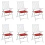 Cojines de silla de jardín 6 uds tela Oxford rojo 40x40x3 cm de vidaXL, Cojines para sillas y sofás - Ref: Foro24-314015, Pre...