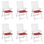 Cojines de silla de jardín 6 uds tela Oxford rojo 40x40x3 cm de vidaXL, Cojines para sillas y sofás - Ref: Foro24-314015, Pre...