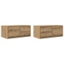 Muebles para TV 2 uds madera roble artisan 60x31x25,5 cm en Muebles TV | Comprar online en Foru.es