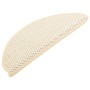 Alfombrilla autoadhesiva escalera sisal 15 uds crema 65x21x4 cm de vidaXL, Alfombrillas para escalones - Ref: Foro24-326881, ...