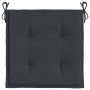 Cojines de silla de jardín 6 uds tela Oxford negro 40x40x3 cm de vidaXL, Cojines para sillas y sofás - Ref: Foro24-314017, Pr...