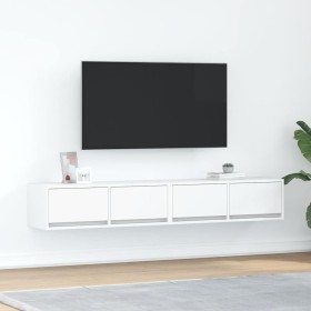 Muebles de TV 2 uds Blanco 80x31x25,5 cm Madera de ingeniería en Muebles TV | Comprar online en Foru.es